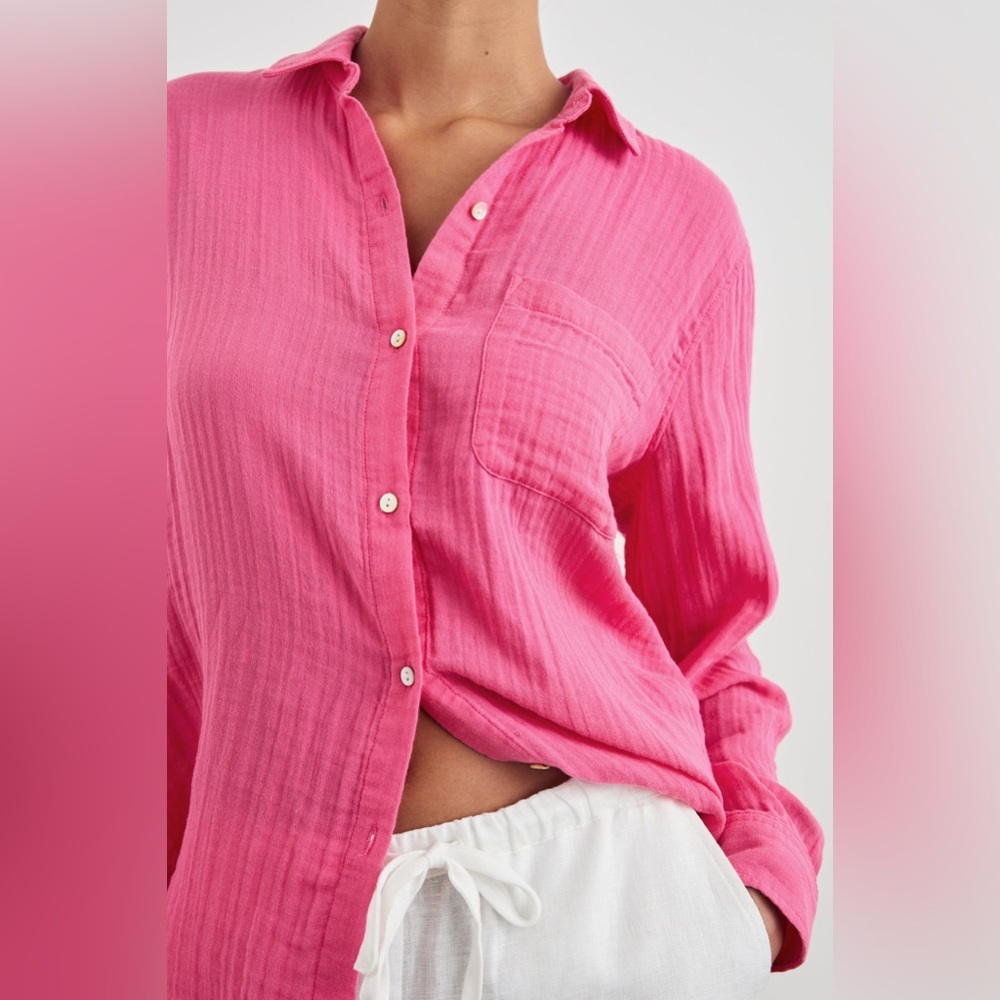 Rails Ellis Shirt Hibiscus XS - Picture 2 of 15